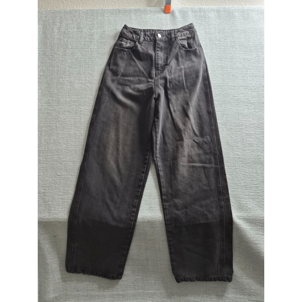 3.3 Field Trip Jeans Womens Small Black Denim Dark Wash Wide Leg Outdoor Wear
